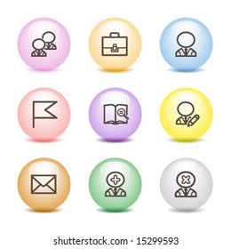 Color ball web icons, set 1
