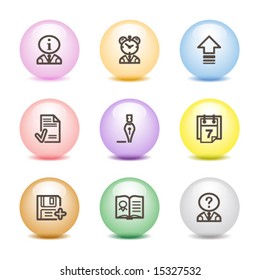 Color ball web icons, set 2