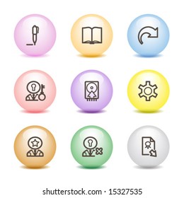 Color ball web icons, set 6