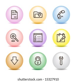 Color ball web icons, set 8
