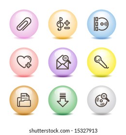 Color ball web icons, set 11