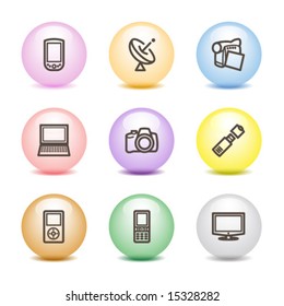 Color ball web icons, set 16