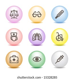 Color ball web icons, set 13