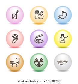 Color ball web icons, set 15