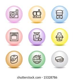 Color ball web icons, set 17
