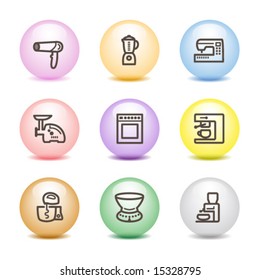Color ball web icons, set 19