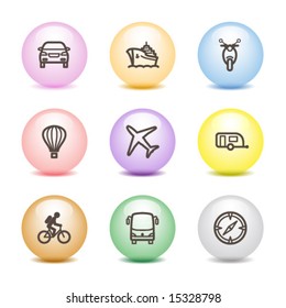 Color ball web icons, set 20