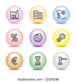 Color ball web icons, set 25