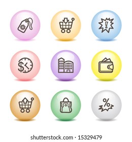 Color ball web icons, set 26