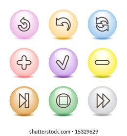 Color ball web icons, set 29