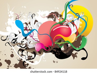 color balllons vector desing
