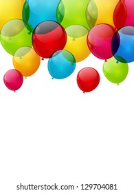 Color balloon background with place for text