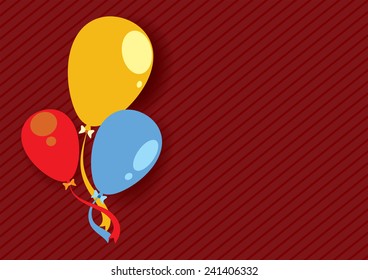 Color balloons background for template.