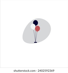 color balloons icon  on a white background. happy birthday balloons. balloons for your party. event balloon.