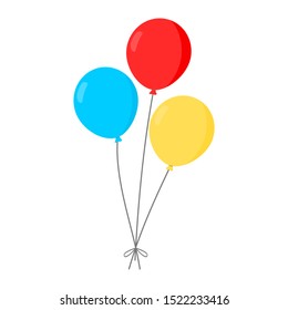 color balloons isolated on white background. vector illustration
