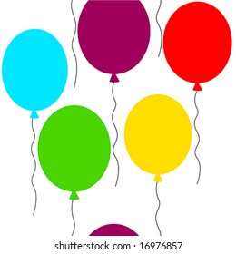 Color balloons, seamless