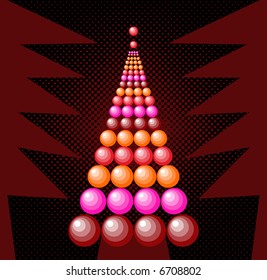 bolas de colores árboles de Navidad