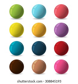 Color Balls Diverse Reflect Different Vector