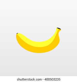 Color Banana fruit icon. Modern simple flat vegetarian sign. Eco food internet concept. Trendy yellow natural vector symbol for website design, web button, mobile app. Logo illustration.