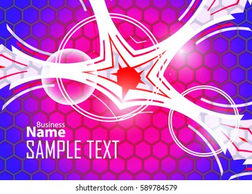 Color banner abstract template for card. Metal Background with waves and reflections. Business background, silver, illustration. Illustration of abstract background with a metallic element