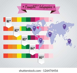 color bars, to attach information, about flights or anything else. Vector