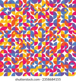 Color Bauhaus Pattern Background Design