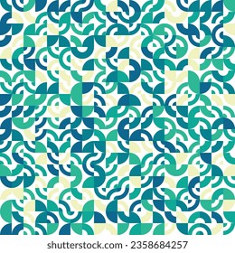 Color Bauhaus Pattern Background Design