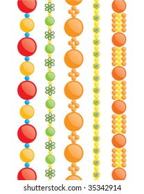 color beads and bracelets