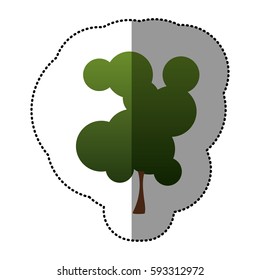 color beautiful tree icon, vector illustraction design image