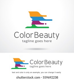 Color Beauty Logo Template Design Vector or Icon