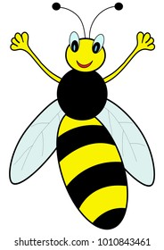 color bee vector