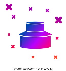 Color Beekeeper with protect hat icon isolated on white background. Special protective uniform. Gradient random dynamic shapes. Vector Illustration
