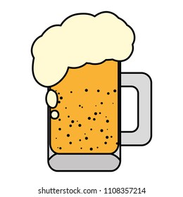 color beer glass with foam liquor beverage