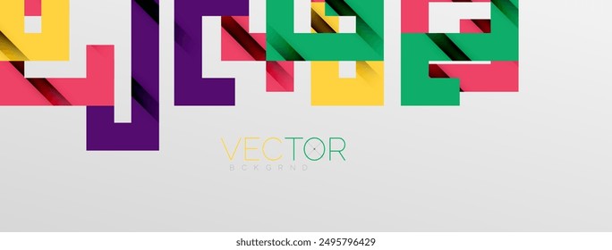 Líneas de plegado de color con efecto de textura de sombra. Ilustración vectorial Para Fondo de pantalla, Anuncio, Fondo, Tarjeta, Ilustración de libro, página de destino