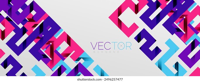 Líneas de doblez de color con efecto de textura de sombra. Ilustración vectorial para el Fondo de pantalla, Anuncio, fondo, tarjeta, ilustración del libro, landing page