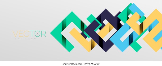 Líneas de doblez de color con efecto de textura de sombra. Ilustración vectorial para el Fondo de pantalla, Anuncio, fondo, tarjeta, ilustración del libro, landing page