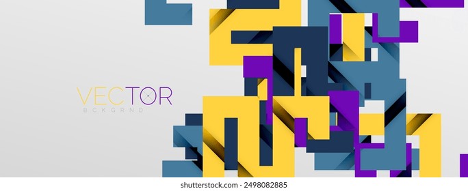 Líneas de doblez de color con efecto de textura de sombra. Ilustración vectorial para el Fondo de pantalla, Anuncio, fondo, tarjeta, ilustración del libro, landing page