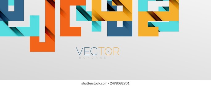 Líneas de doblez de color con efecto de textura de sombra. Ilustración vectorial para el Fondo de pantalla, Anuncio, fondo, tarjeta, ilustración del libro, landing page