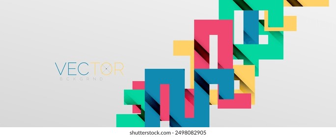 Líneas de doblez de color con efecto de textura de sombra. Ilustración vectorial para el Fondo de pantalla, Anuncio, fondo, tarjeta, ilustración del libro, landing page