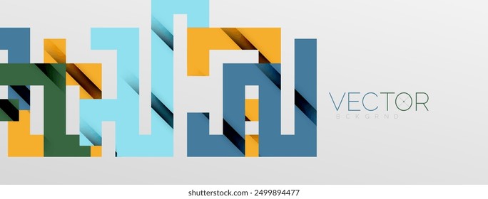 Líneas de doblez de color con efecto de textura de sombra. Ilustración vectorial para el Fondo de pantalla, Anuncio, fondo, tarjeta, ilustración del libro, landing page