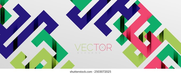 Líneas de doblez de color con efecto de textura de sombra. Ilustración vectorial para el Fondo de pantalla, Anuncio, fondo, tarjeta, ilustración del libro, landing page