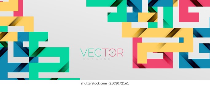 Líneas de doblez de color con efecto de textura de sombra. Ilustración vectorial para el Fondo de pantalla, Anuncio, fondo, tarjeta, ilustración del libro, landing page