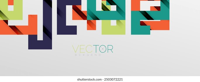 Líneas de doblez de color con efecto de textura de sombra. Ilustración vectorial para el Fondo de pantalla, Anuncio, fondo, tarjeta, ilustración del libro, landing page