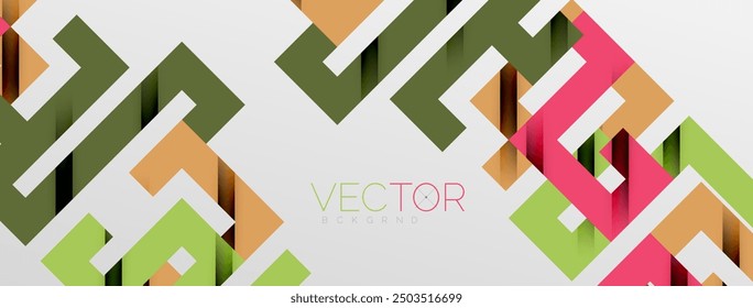 Líneas de doblez de color con efecto de textura de sombra. Ilustración vectorial para el Fondo de pantalla, Anuncio, fondo, tarjeta, ilustración del libro, landing page