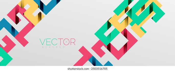 Líneas de doblez de color con efecto de textura de sombra. Ilustración vectorial para el Fondo de pantalla, Anuncio, fondo, tarjeta, ilustración del libro, landing page