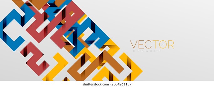 Líneas de doblez de color con efecto de textura de sombra. Ilustración vectorial para el Fondo de pantalla, Anuncio, fondo, tarjeta, ilustración del libro, landing page