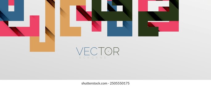 Líneas de doblez de color con efecto de textura de sombra. Ilustración vectorial para el Fondo de pantalla, Anuncio, fondo, tarjeta, ilustración del libro, landing page