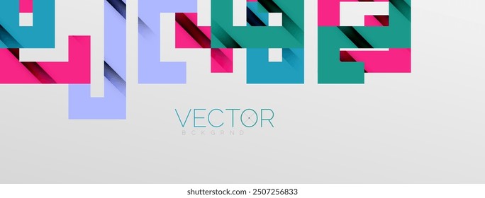 Líneas de doblez de color con efecto de textura de sombra. Ilustración vectorial para el Fondo de pantalla, Anuncio, fondo, tarjeta, ilustración del libro, landing page