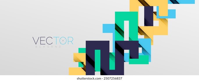 Líneas de doblez de color con efecto de textura de sombra. Ilustración vectorial para el Fondo de pantalla, Anuncio, fondo, tarjeta, ilustración del libro, landing page