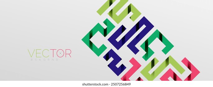 Líneas de doblez de color con efecto de textura de sombra. Ilustración vectorial para el Fondo de pantalla, Anuncio, fondo, tarjeta, ilustración del libro, landing page